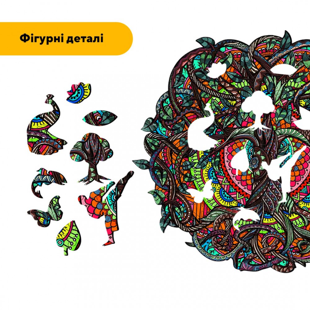 Пазл дерев'яний Дерево Життя, А2, Картонна коробка 300+ елементів