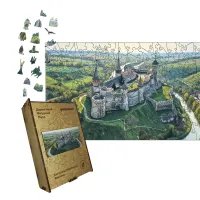 Дерев'яний фігурний пазл Кам'янець-Подільський, А2, Картонна коробка 300+ елементів