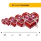 Дерев'яний фігурний пазл Скринька Серце, А3, Дерев'яна коробка 200 елементів