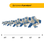 Пазл дерев'яний Україна Блакитна, А5, Картонна коробка 35 елементів
