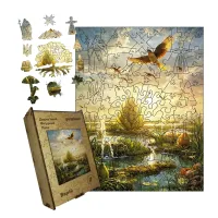 Дерев'яний фігурний пазл Вирій, А2, Картонна коробка 300+ елементів