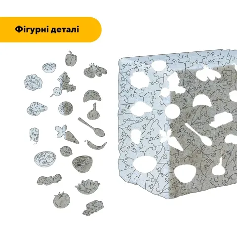 Дерев'яний фігурний пазл Суль, А2, Картонна коробка 300+ елементів