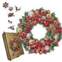 Пазл дерев'яний Колоритний Вінок, А1, 500+ елементів, Дерев’яна коробка