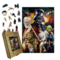 Дерев'яний фігурний пазл Зоряна Драма, А2, Картонна коробка 300+ елементів