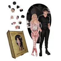 Дерев'яний фігурний пазл Деймон та Вінтер, А2, Картонна коробка 300+ елементів