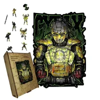 Дерев'яний фігурний пазл МК Сайракс, А3, Дерев'яна коробка 200 елементів