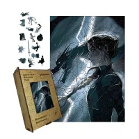 Дерев'яний фігурний пазл Володарка Блискавки, А4, Картонна коробка 100 елементів