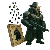 Дерев'яний фігурний пазл Бобріто Бандіто, А2, Картонна коробка 300+ елементів