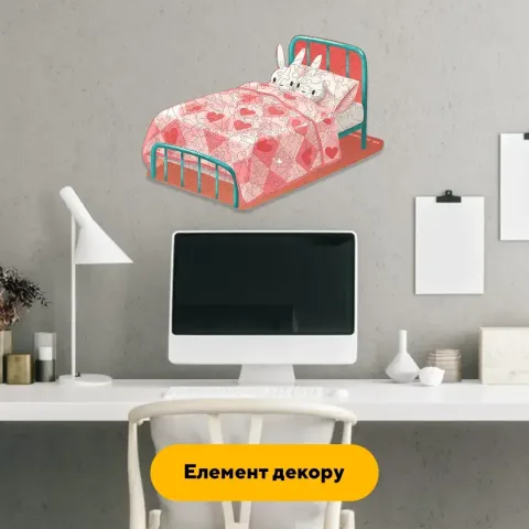 Дерев'яний фігурний пазл Ліниві Зайчики, А3, Дерев'яна коробка 200 елементів