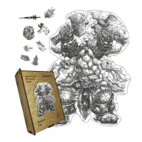 Дерев'яний фігурний пазл Король Гір, А4, Картонна коробка 100 елементів