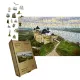 Дерев'яний фігурний пазл Хотинська Фортеця, А4, Картонна коробка 100 елементів