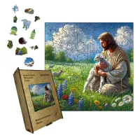 Дерев'яний фігурний пазл Благословенне Поле, А5, Дерев'яна коробка 35 елементів