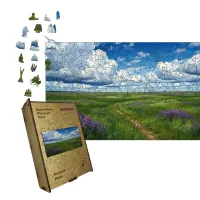 Дерев'яний фігурний пазл Асканія Нова, А4, Картонна коробка 100 елементів