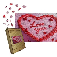 Дерев'яний фігурний пазл Солодка Любов, А1, Дерев'яна коробка 500+ елементів