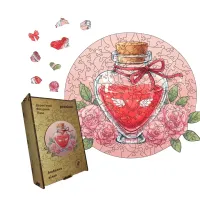 Дерев'яний фігурний пазл Любовне Зілля, А1, Дерев'яна коробка 500+ елементів