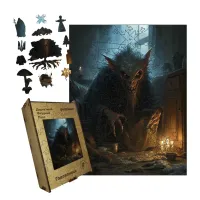 Дерев'яний фігурний пазл Годованець, А4, Картонна коробка 100 елементів