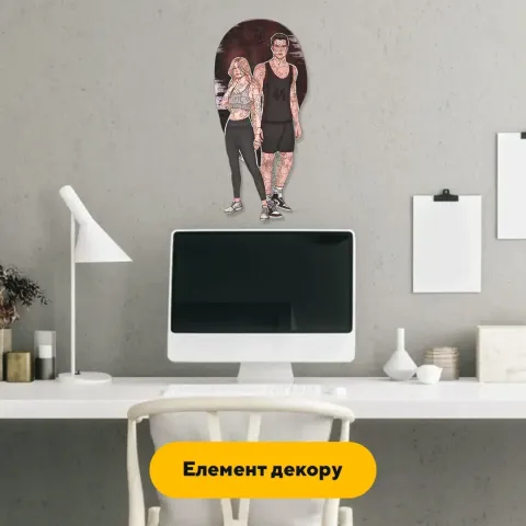 Дерев'яний фігурний пазл Майкл та Ріка, А4, Картонна коробка 100 елементів