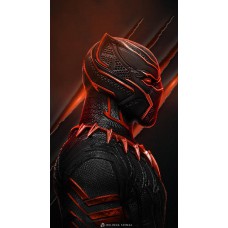 Дерев'яний фігурний пазл Black Panther (Чорна пантера), А1, Дерев'яна коробка 500+ елементів