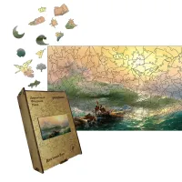 Дерев'яний фігурний пазл Дев'ятий Вал, А2, Дерев'яна коробка 300+ елементів