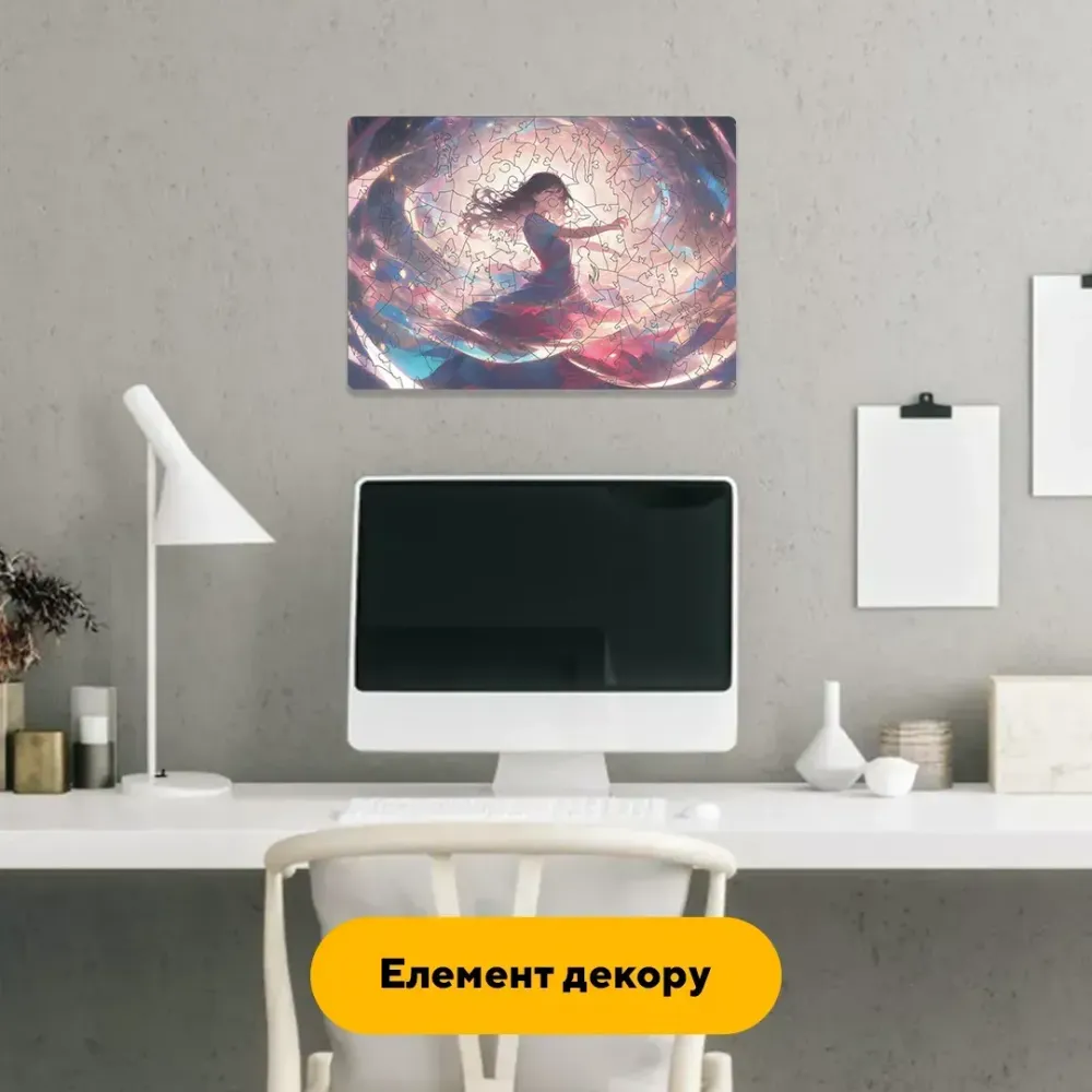 Пазл дерев'яний Аніме Муза, А4, Картонна коробка 100 елементів