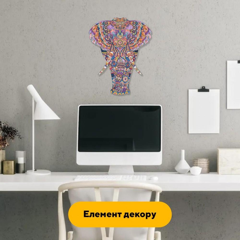 Пазл дерев'яний Слон Благополуччя, А5, Дерев'яна коробка 35 елементів