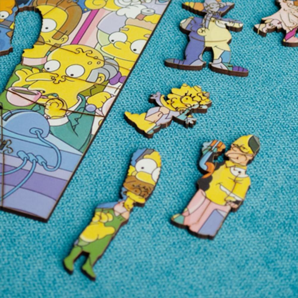 Пазл дерев'яний Сімпсони, А2, 300+ елементів, Дерев’яна коробка
