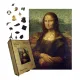 Дерев'яний фігурний пазл Мона Ліза, А2, Дерев'яна коробка 300+ елементів
