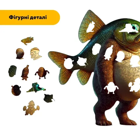 Дерев'яний фігурний пазл Тріппі Троппі, А1, Дерев'яна коробка 500+ елементів