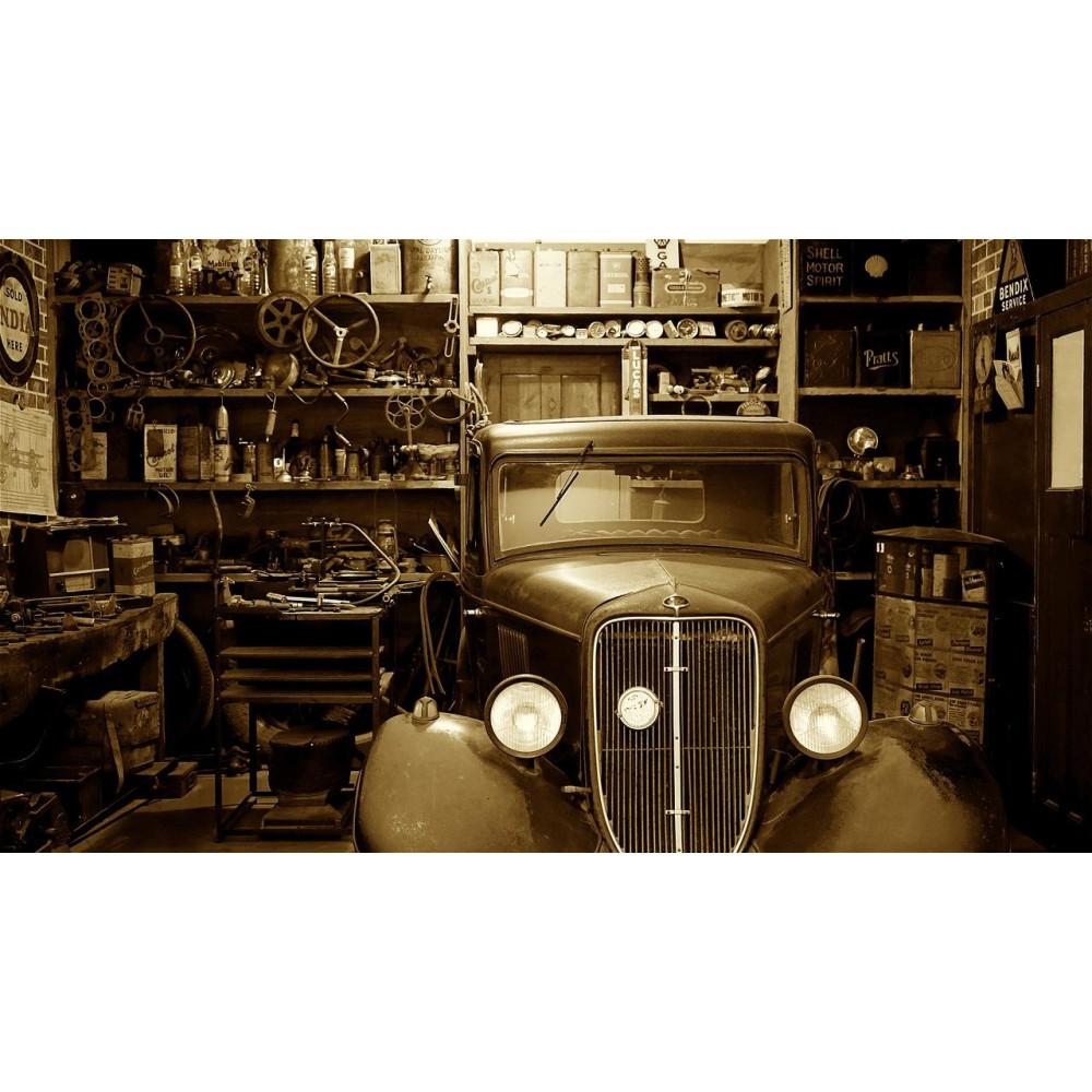Дерев'яний фігурний пазл Car, Garage, А5, Картонна коробка 35 елементів
