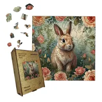 Дерев'яний фігурний пазл Милий Вухань, А2, Дерев'яна коробка 300+ елементів