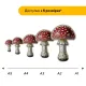 Дерев'яний фігурний пазл Мухомор, А5, Картонна коробка 35 елементів