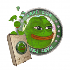 Пазл дерев'яний Пепе Pepe Coin, А3, Дерев'яна коробка 200 елементів