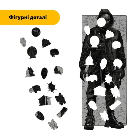 Дерев'яний фігурний пазл Деймон Торренс Диявольська Ніч, А3, Дерев'яна коробка 200 елементів