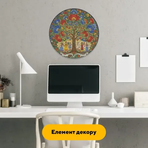 Дерев'яний фігурний пазл Декоративний Розпис Міць Роду, А1, Дерев'яна коробка 500+ елементів