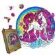 Пазл дерев'яний Веселка Єдинорога, А2, Дерев'яна коробка 300+ елементів