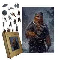 Дерев'яний фігурний пазл Сніжний Чюі, А4, Дерев'яна коробка 100 елементів