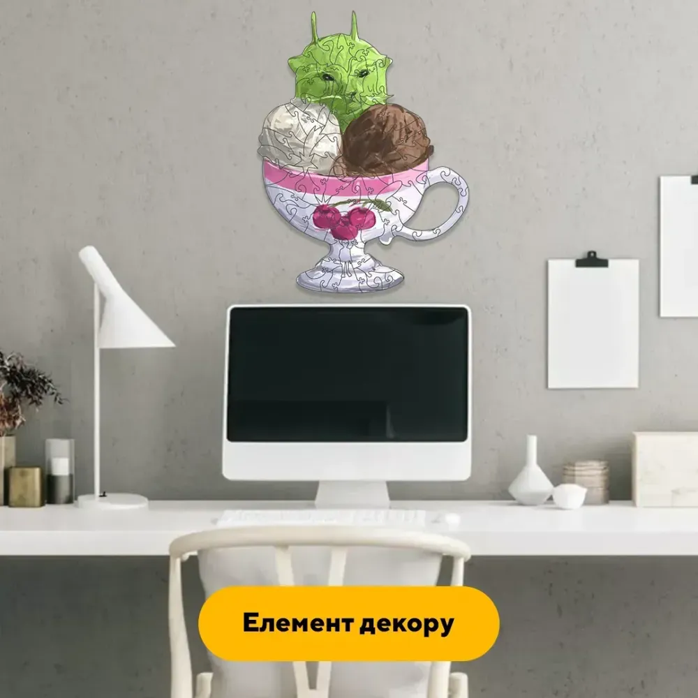 Дерев'яний фігурний пазл Фісташкове Невдуплятко,, А4, Дерев'яна коробка 100 елементів