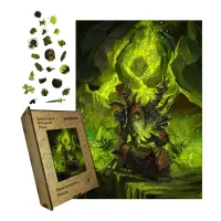 Дерев'яний фігурний пазл Прислужник Нежиті, А3, Дерев'яна коробка 200 елементів