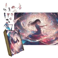 Пазл дерев'яний Аніме Муза, А5, Картонна коробка 35 елементів