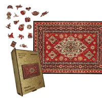 Дерев'яний фігурний пазл Святковий Килим, А4, Дерев'яна коробка 100 елементів