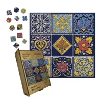 Дерев'яний фігурний пазл Плитка Загадкова, А1, Дерев'яна коробка 500+ елементів