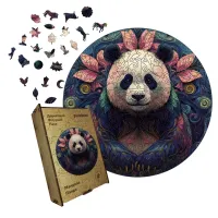 Дерев'яний фігурний пазл Мандала Панди, А1, Картонна коробка 500+ елементів