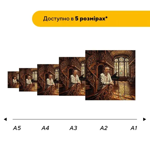 Дерев'яний фігурний пазл Благородний Франко, А1, Дерев'яна коробка 500+ елементів