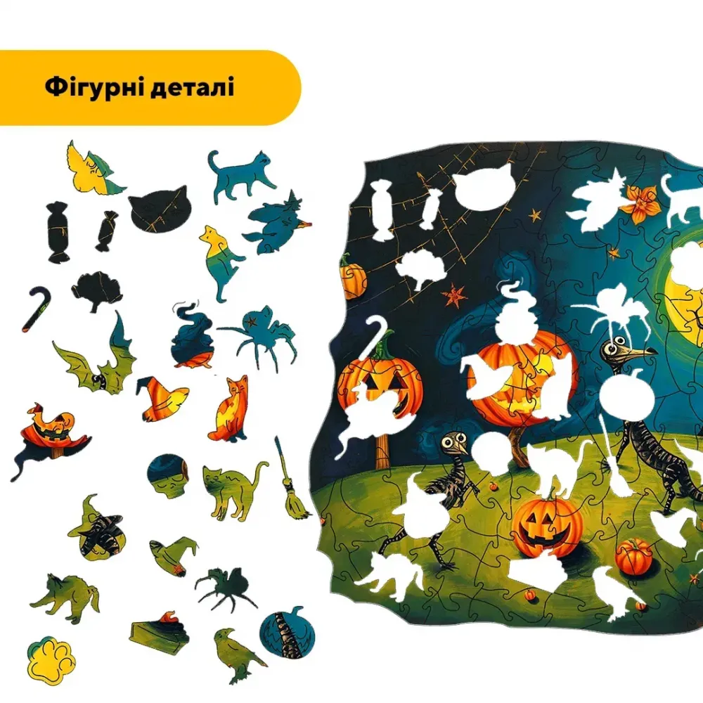 Пазл дерев'яний Подорож Клювиків, А4, Дерев'яна коробка 100 елементів