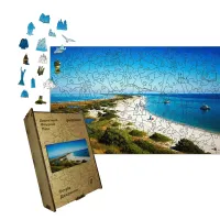 Дерев'яний фігурний пазл Джарилгач, А1, Дерев'яна коробка 500+ елементів