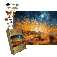 Дерев'яний фігурний пазл Пустеля Сахара, А1, Дерев'яна коробка 500+ елементів