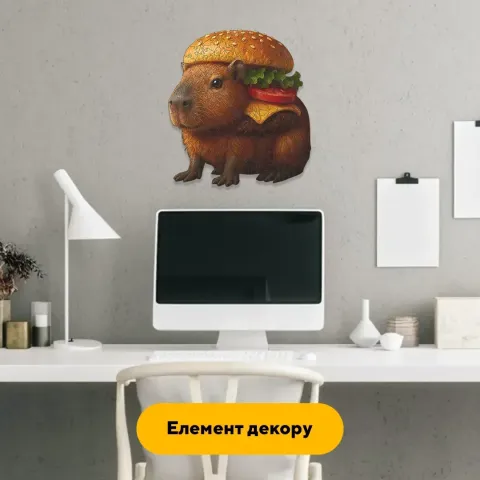 Дерев'яний фігурний пазл Капібургер, А1, Дерев'яна коробка 500+ елементів