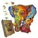 Пазл дерев'яний Сім'я Слоників, А3, Картонна коробка 200 елементів