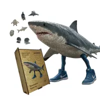 Дерев'яний фігурний пазл Тралалело Тралала, А2, Дерев'яна коробка 300+ елементів