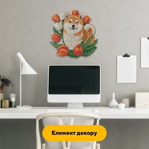 Дерев'яний фігурний пазл Мозаїка Акіта, А2, Дерев'яна коробка 300+ елементів